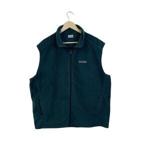 Columbia X-Large Zip Fleece Layer Vest Sleeveless Jacket Lightweight Mens READ